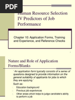 CH 10 Application Forms, Training and Experience Evaluation