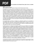 Diagnóstico Ambiental en Las Comunidades de San Sebastián Xhala y Ejido El Socorro