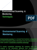 Environmental Scanning & Monitoring: Techniques