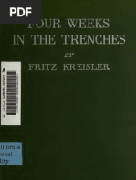 WWI Four Weeks in The Trenches, The War Story of A Violinist - Fritz Kreisler (1915)