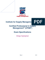 CPSM Exam Spec Bridge