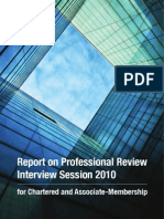 Report On Professional Review Interview Session 2010