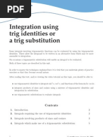 Integration Using Trig Identities or A Trig Substitution