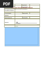 Petty Cash Reimbursement Request