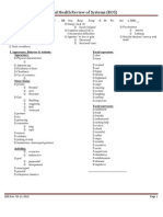 ROS For Psych Checklist