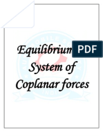 Equilibrium of System of Coplanar Forces