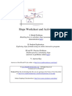 Slope of A Line Worksheet PDF