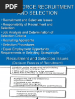 9 - Sales Force Recruitment and Selection