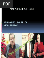 Presentation: Muhammed Shafi CK 4PA11MBA42