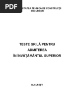 Culegere Matematica - Admitere Fac. Constructii Bucuresti 2011