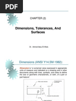 Dimensions, Tolerances, and Surfaces