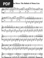 Ballad of Mona Lisa Piano Sheet