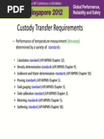 Custody Transfer Requirements: - Performance of Temperature Measurement Determined by A Variety of