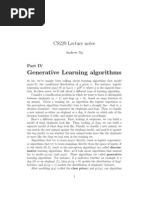 Generative Learning Algorithms: CS229 Lecture Notes