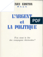 Coston Henry - L'Argent Et La Politique