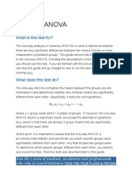 One-Way ANOVA: What Is This Test For?