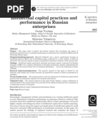 Intellectual Capital Practices and Performance in Russian Enterprises