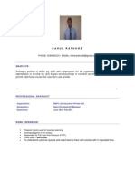 Rahul Rathore Resume