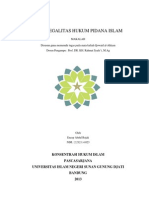 Asas Legalitas Hukum Pidana Islam