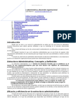 Estructura Administrativa Desarrollo Organizacional