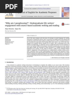 Hirvela - Why Am I Paraphrasing Undergraduate ESL Writers' Engagement With Source-Based Academic Writing and Reading