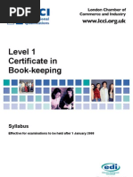 Level 1 Certificate in Book-Keeping: Syllabus