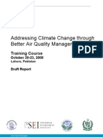 Addressing Climate Change Through Better Air Quality Management - Tranining Course Pakistan