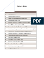 Lecture Notes: Lec # Topics