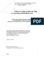 Final Report From The Audit of The La Paloma Power Plant