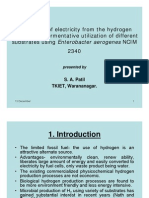 Generation of Electricity From The Hydrogen Produced by Fermentative Utilization of Different Substrates Using Enterobacter Aerogenes NCIM 2340