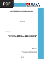 Programa de Historia General Del Derecho