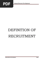 Definition of Recruitment