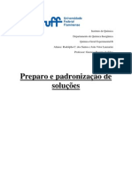 Relatório Preparo e Padronização de Soluções