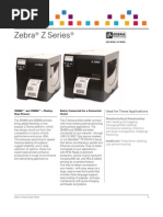 Zebra ZM Series Industrial Printer Datasheet