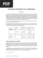 Aplicaciones de Matrices Excel