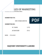 Principles of Marketing: Hajvery University Lahore