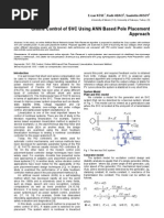 Online Control of SVC Using ANN Based Pole Placement Approach