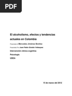 Tendencias Actuales Del Alcoholismo en Colombia