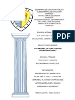 Proyecto Integrador Los Valores Un Pilar, para Una Educsción Integral