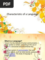 Characteristic of A Language