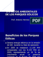 Impactos Ambientales de Los Parques Eólicos