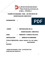 Trabajo Monografico de Violencia Familiar Como Diseño de Esquema para Un Proyecto de Investigacion Cientifica