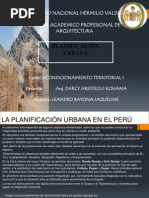 Planificacion Urbana en El Peru