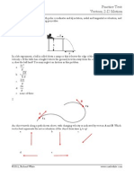 Practice Test 2 Vectors 2d Motion