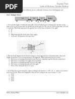 Practice Test-3-Laws of Motion-Circular Motion