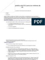 Códigos de Diagnóstico Del ECU para Los Motores Toyota 4A