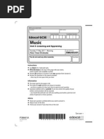 GCSE Music Question Paper