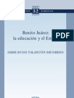 Benito Juarez - La Educacion y El Estado - JAIME HUGO TALANCON ESCOBEDO