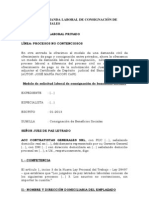 Demanda Laboral de Pago de Beneficios Sociales