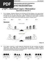 Solucionario - CEPREUNMSM - 2011-II - Boletín 11 - Áreas Academicas A, D y E